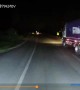 Wobbling Semi Regains Control after Highway Pass