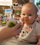 Cute Baby Accidentally Gets an Eyeful of Baby Food