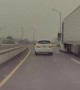 Speeding Car Smashes Mirror Weaving Through Traffic