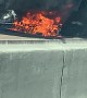 Fire Burns Under Austin Freeway