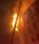 Tense footage shows massive fire in NYC apartment building