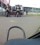 Sidecar POV with Motorcyclist on Race Track