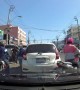 Lane-Splitting Motorcyclist Meets Open Car Door