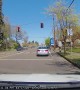 Driver Stops at Green Light, Then Runs Red
