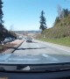Plywood Flies Out of Truck and Hits Truck in Other Lane