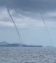 Twin Waterspouts Touchdown in Thailand