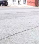 Skater Almost Hit by Car Running Stop Sign