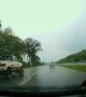 Truck Loses Tire and Creates Close Call for Pedestrians