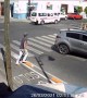Pedestrian Falls Flat on His Face at Crosswalk