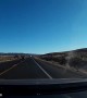 Car Swerves off Road to Dodge Truck Passing Semi