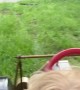 Boy Takes Dad for a Tour in Miniature Model T