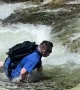 Man Slips into Rushing Montana River