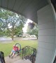 Dad on Bike Fumbles down Front Porch