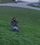 Wipeout for Kid Pulled by RC Car
