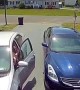 Driver Forgets to Put Car in Park and Takes Out Garage Door