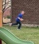Escaped Rooster Chases a Boy During Birthday Party
