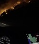 Fire Spread Along the Grapevine 5 Freeway