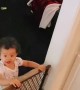 Baby girl has the sweetest reaction when dad comes home