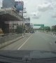 Motorcycle Rider Wanders Straight Into Center Barrier