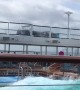 Rough Seas Create Wave Pool on Cruise Ship