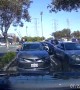 Dashcam Captures Thieves in Parking Lot