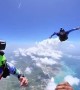 Epic skydiving over Zanizbar with breathtaking scenery
