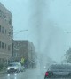 Storm Water Sprays From Chicago Sewer System
