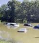 Flooded Highway Filled With Abandoned Cars