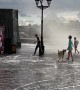 Massive Wave Splashes Pedestrians in Sevastopol