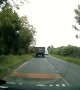 Tractor Hits Overtaking Van