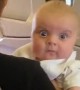 Baby's Got an Intense Glare on Airplane