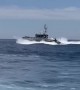Spanish Maritime Patrol Boat Aggressively Passes Fishing Boat
