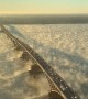 Mesmerizing Timelapse Over a Misty Saratov Bridge