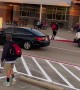 Mom with Microphone Gives Son Advice at School Drop Off