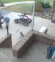 Dog Runs into Dad Parking Quad in Driveway