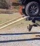 Golf Kart Tumbles Out of Truck