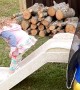 Toddler Bounces off of Slide