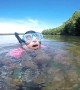 Diver Swims in Lake Full of Beautiful Stingless Jellyfish