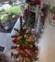 Delivery Driver Fixes Christmas Decorations after Storm