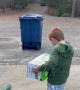 Garbage Man Brings Surprise for Little Super Fan