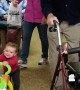 Baby and Great Grandfather Using Walkers Side by Side