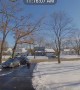 Ice Storm Sends Car and Driver Down Driveway