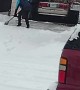 Amazon Driver Helps 90-Year-Old Neighbor by Shoveling Driveway