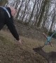 Police rescue buck tangled in rope swing