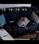 Dad Reflexes Kick in for Son on Couch