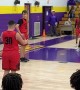 Disabled Player Scores a Basket and Celebrates with Crowd