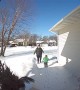 Kid Cracks up When Mom Slips on Ice