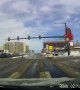 Red Light Runner 'Slides' Through Intersection