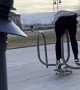 Skateboarder Really Crushes It