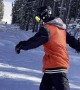 Snowboarder Trying to 50/50 Taco's Around Rail